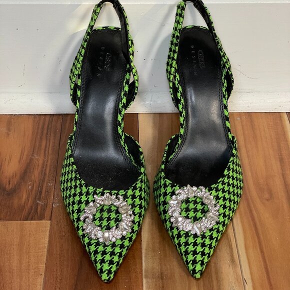 ASOS Green Houndstooth Heels (US 10) - Picture 2 of 7